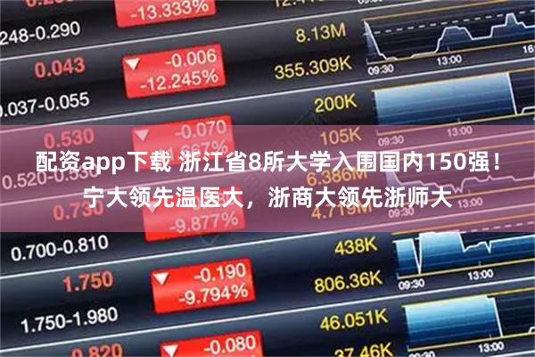 配资app下载 浙江省8所大学入围国内150强！宁大领先温医大，浙商大领先浙师大